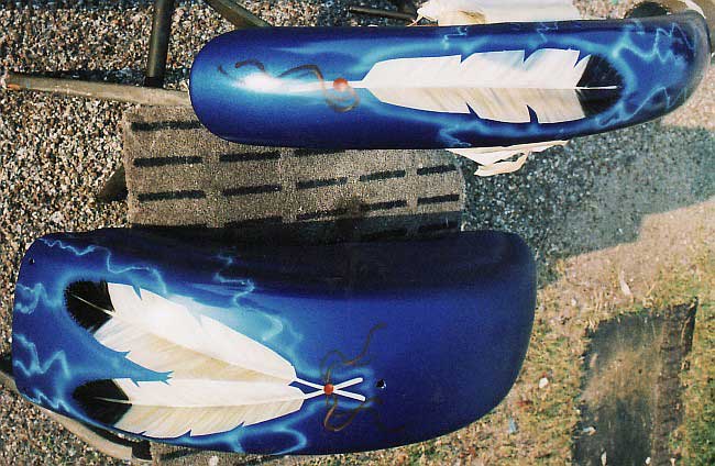 Airbrush and Custom Paint Motorcycle Fenders