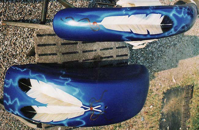 Airbrush and Custom Paint Motorcycle Fenders