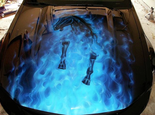 Car Hood Airbrush Picture