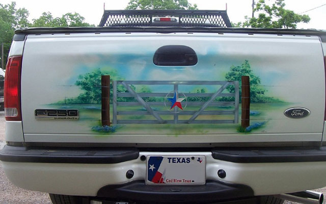 Tailgate Airbrush Art Picture