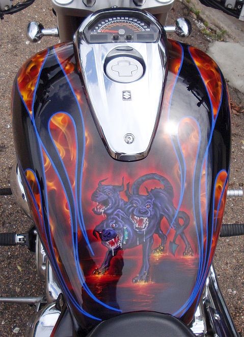 Custom Motorcycle Tank Paint
